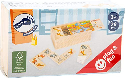 Safari Domino Playset De Madera Por Pequeño Pie- 28 Lr2yr
