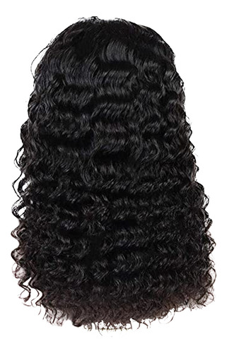 Peluca De Cabello Humano K Deep Wave Remy Con Encaje Frontal