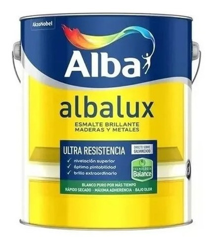 Albalux Esmalte Al Agua Brillante Alba Verde Ingles 0,5 Lts