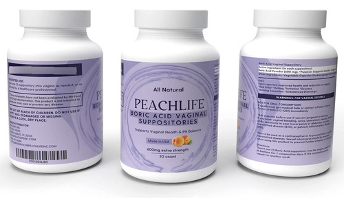 Supositorios Femeninos Peachlife Supositorios De Ácido Bóric