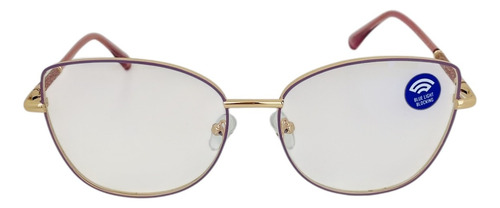 Armazones Abs Lunettes Cat Eyes Metal Reforzado Wk26073 Rosa