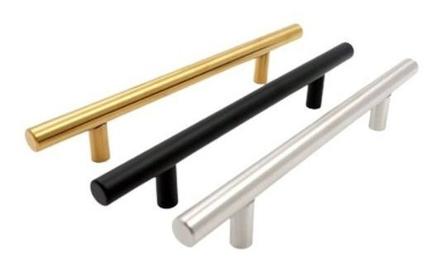 Imagen 1 de 8 de Tirador Manilla Madrid Dorado 96x150x12mm 10unid + Tornillo
