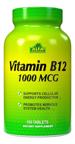 Vitamina B12 1000mcg 100 Tabletas Alfa Vitamins