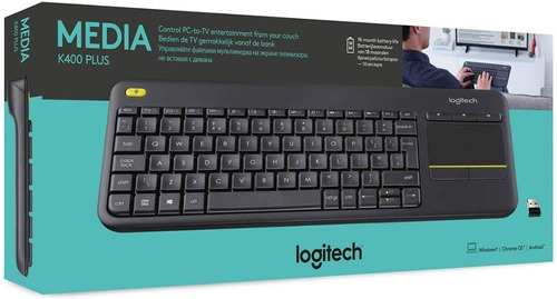 Logitech K400 Plus, Teclado Inalámbrico Touch