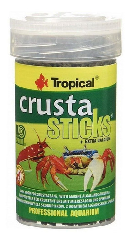 Ração Crusta Sticks 70g Tropical Camarões Lagostim