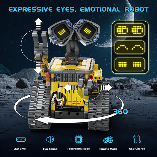 Robot Wall-e 3en1 Technic Bloques Construccion Control Remot