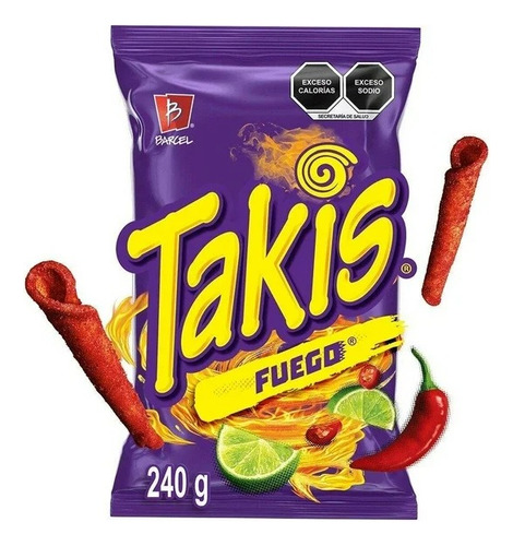 3 Pzas Botana Barcel Takis Fuego 240 G