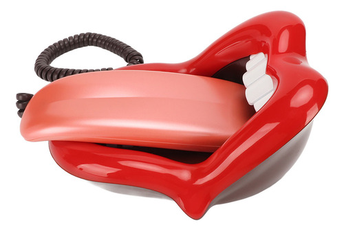 Telefone Fixo Em Forma De Língua Grande, Linda Língua Vermel