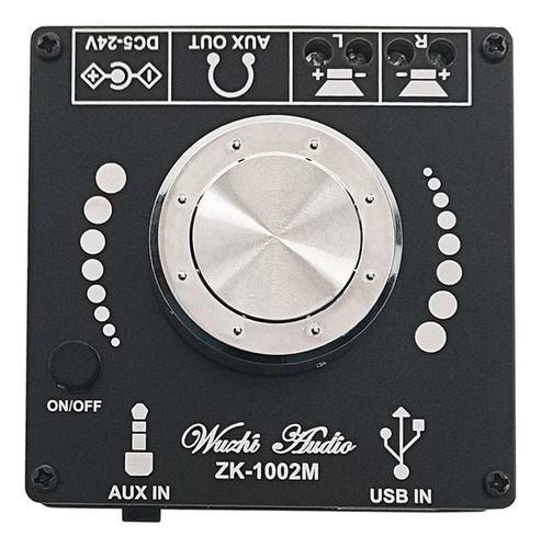 Placa Amplificadora De Áudio Zk-1002m, 2*100w, 2 Canais,
