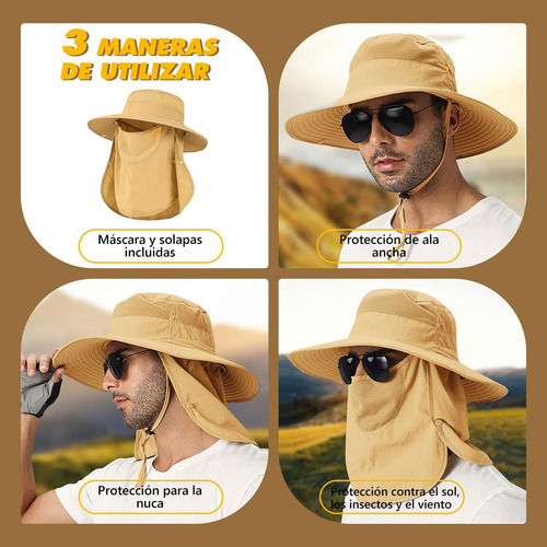 Sombrero Para Sol, Sombrero Cubo Con Protección Para Cuello