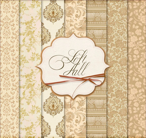 Kit De Papel Digital Shabby Chic Beige Otoño Soft Fall