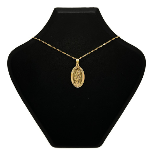 Cadena Y Dije Virgen Del Rosario De San Nicolás Oro 18k Oro 18k 50 Cm