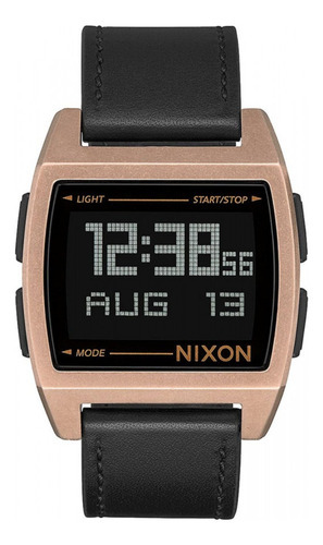 Reloj Nixon Unisex Plateado Teller Black Casual A045000 Color de la correa Oro rosa/Negro