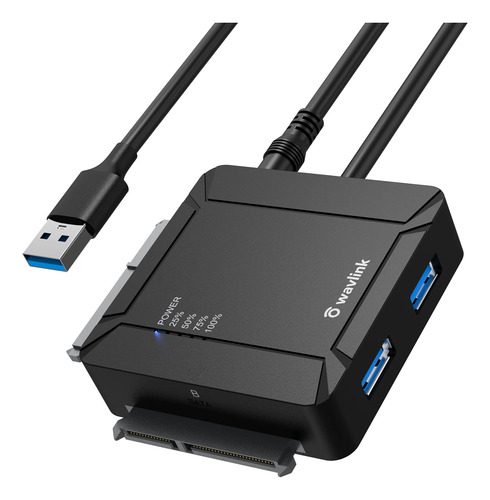 Wavlink Adaptador Usb 3.0 A Disco Duro Sata De Doble Bahía.