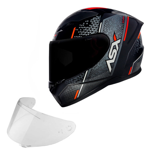 Kit Capacete Asx + Viseira Moto Masculino E Feminino Oferta