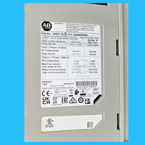 Allen Bradley 20g11nd011aa0nnnnn Powerflex Drive Original