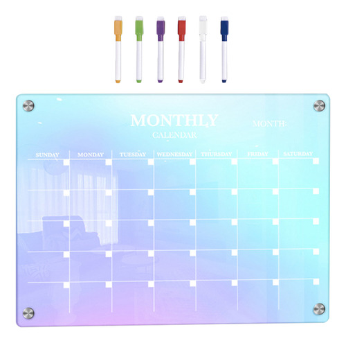 Monthly Planner, Calendario Magnético Para Nevera, Borrable,