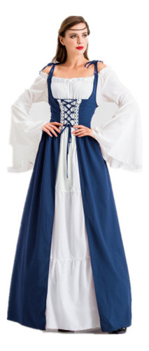 Vestido Medieval De Mujer Con Cordones Longitud