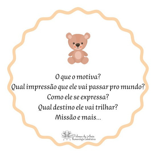 Imagem 3 de 4 de Mapa Numerológico Da Personalidade Do Bebê.
