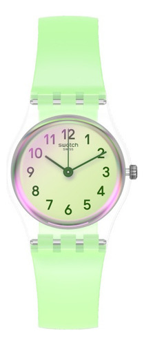 Reloj Swatch Casual Green Lk397 Color de la correa Verde Color del bisel Transparente Color del fondo Transparente