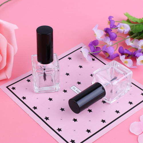 Gther 6pcs 15ml Empty Nail Polish Glass Bottles With Brush C