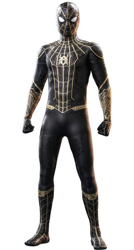 Spider-man Black And Gold Suit Hot Toys 1/6 Scale Figure