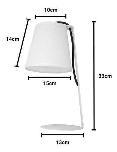 Imagen 2 de 10 de Velador Moderno Con Pantalla Para Lampara Led Blanco