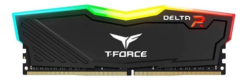 Memoria RAM T-Force Delta RGB gamer color negro 8GB 1 Team Group TF3D48G3200HC16C01