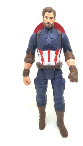 Capitão América Boneco 30 Cm Articulado Luz E Som Vingadores