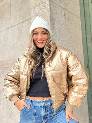 Campera Puffer Metalizada Dorgman