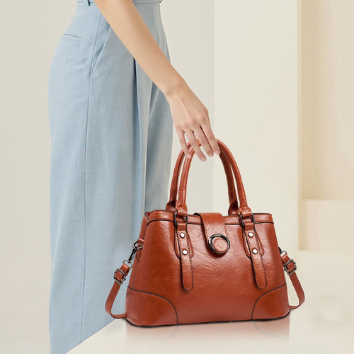 Set De Bolsa Y Cartera Pu Piel Gran 2 Piezas Moda