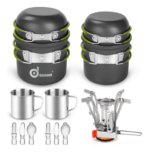 Kit De Cocina Para Camping Odoland 16 Piezas Ligero