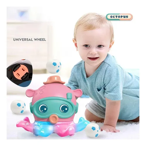Pulpo Bailarín Eléctrico Con Luces Y Música - Juguete Interactivo Para Bebés, Gateo Y Estimulación
