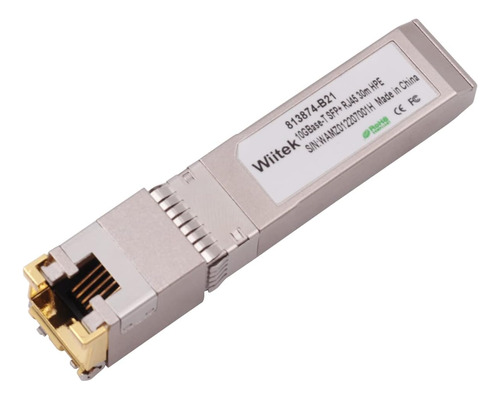 Transceptor De Cobre Wiitek Sfp+ A Rj45 Compatible Con Hpe