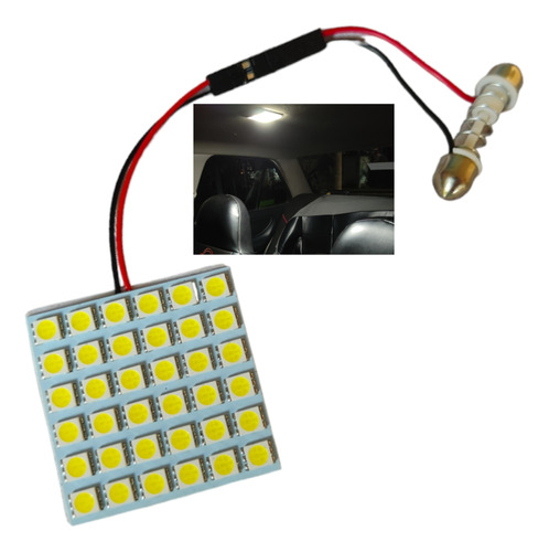 Luz Led Techo Interior Coche C5w Tipo Fusible 48smd Blanco