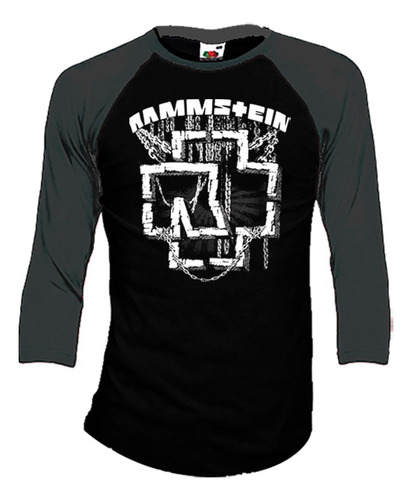 Rammstein Playeras Manga 3/4 Para Hombre Y Mujer D02