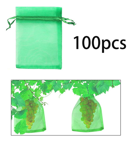100 Uds Bolsas De Red De Protección De Frutas Bolsas De Red