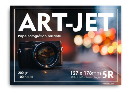 Papel Fotografico Brillante 200gr 5r 13x18 100 Hojas Artjet