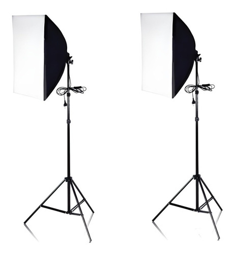 2 Softbox Luz Continua Fotografia Video Con Atril Silverled