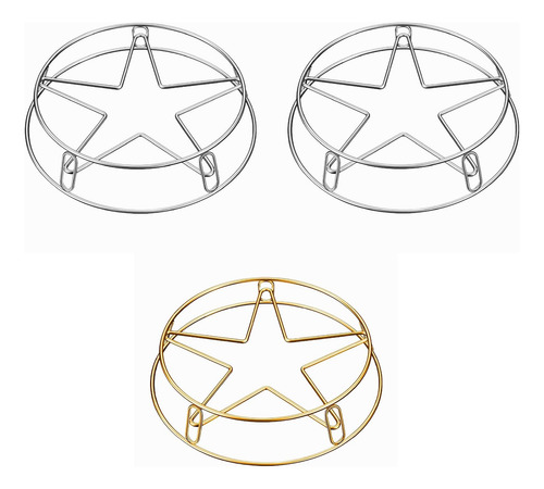 3x Suporte De Aço Inoxidável Para Cozinhar Rack De