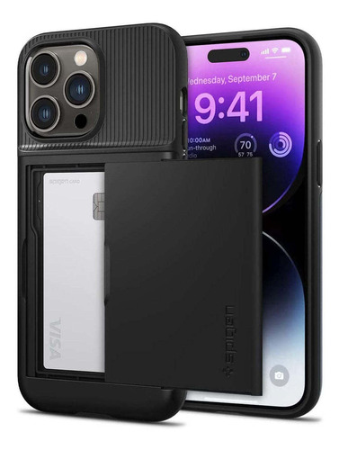 Case Spigen Slim Armor Cs iPhone 14 Pro Max - Black De Usa