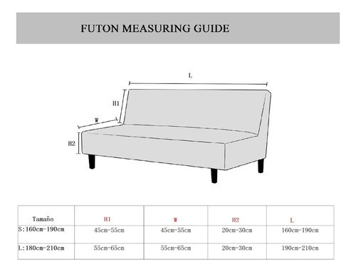 Funda Elastizada Para Sofá Cama Sin Apoyabrazos