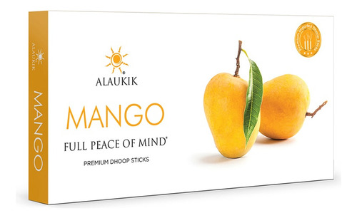 Incienso Alaukik Premium 50cm | 180g 9 Varas Ultra Duración Fragancia Mango