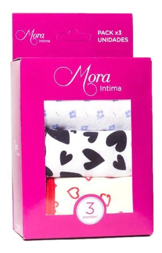 Mora Pack Mix X3 Culotte Less Algodón Y Lycra A019