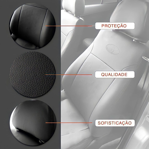Capa Banco Carro 100% Couro Saveiro Cabine Dupla