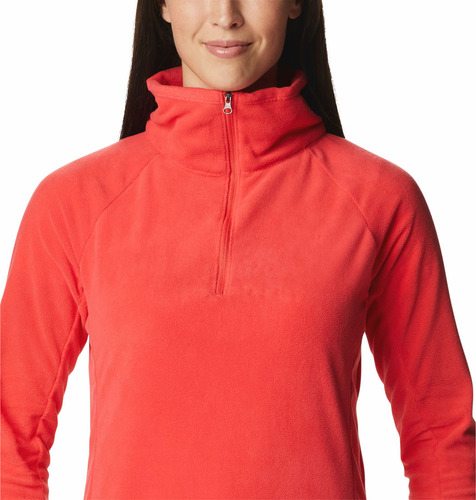 Polar Columbia Glacial Iv 1/2 Zip Mujer (red Hibiscus)