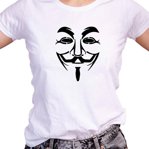 Franela Dama Personalizada Diseño Anonymous 