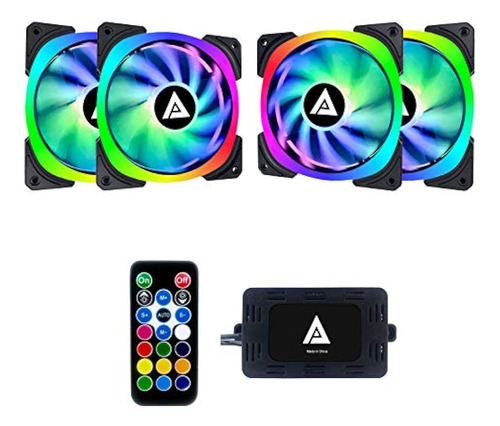 Apevia Lp412l-rgb Lunar Pro Ventilador Led Con Cambio De Col