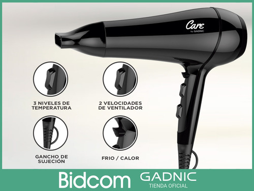 Secador De Pelo Peluqueria Profesional Gadnic Ceramic S2100