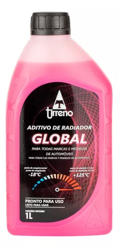 Aditivo Radiador Rosa Pronto Uso Global Original Tirreno 1l